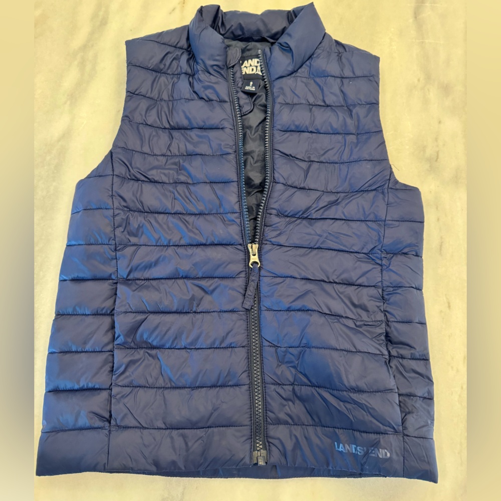 Lands end boys down vest 8
